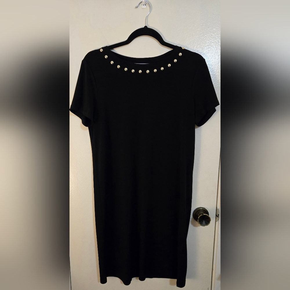 Black Michael Kors Dress with Pearl Accents